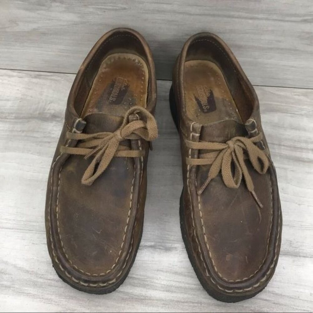 Clarks Brown Leather Wallabee-Style Flats - Picture 8 of 12